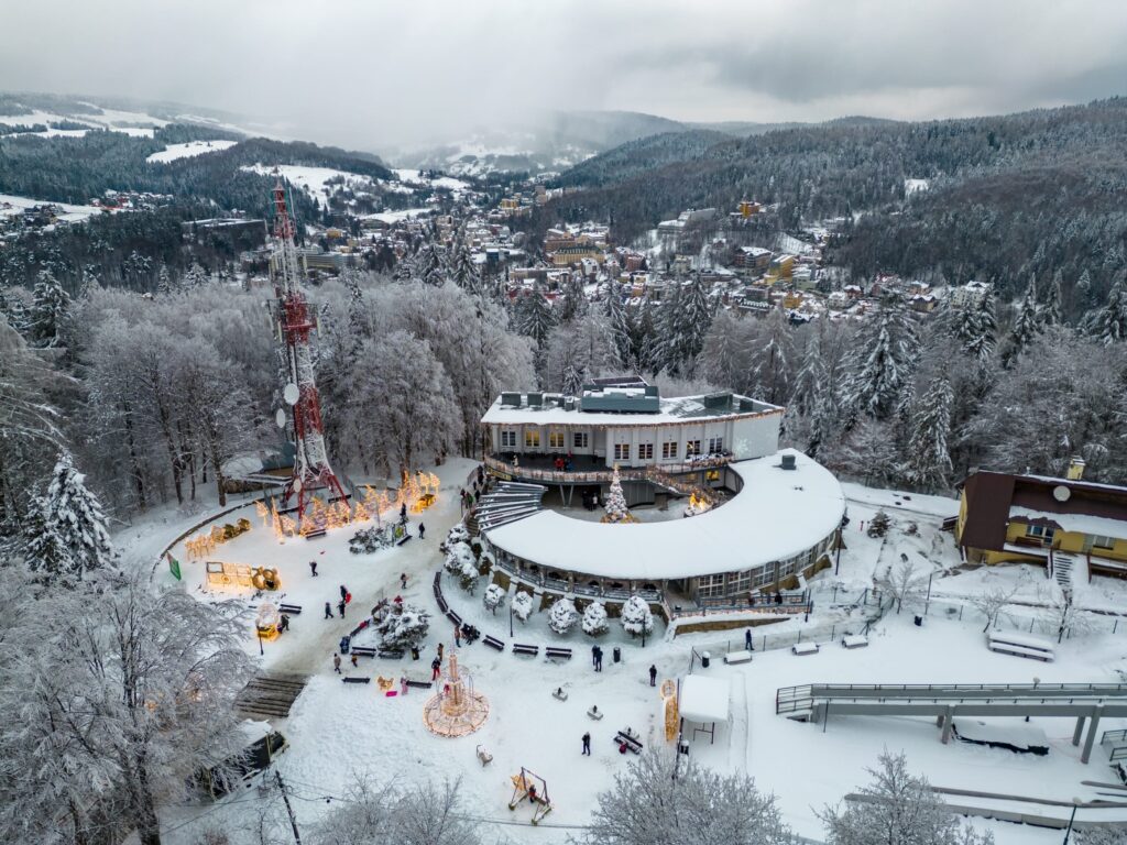 lyžiarsky areál Slotwiny Arena v meste Krynica